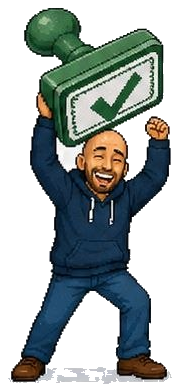 Pixel mini Michael representing Human Review Layer