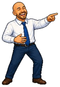 Pixel mini Michael representing 4. Telegram gateway